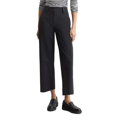 Abbildung von Marc O&#039;Polo Pants Medium RISE WIDE LEG Cropped Stoffhose, Damen, Größe: 44, Thunder blue