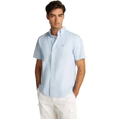 Abbildung von Tommy Hilfiger FLEX Solid Hemd, Herren, Größe: 3XL, Sweet blue