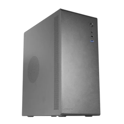 Abbildung von Tacens NOVAX550BR, Micro ATX PC Gehäuse + Netzteil 550W 80Plus Bronze 230V, Vollmetall Design, 1x 80mm Lüfter Hinten, Mini Tower mit Großer Interner Kapazität, Schwarz