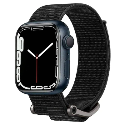 Abbildung von Spigen DuraPro Flex Armband Entwickelt für Apple Watch Ultra 2/1 49mm, Serie 10 46mm und 9/8/7/6/5/4/SE 45mm,44mm Schwarz