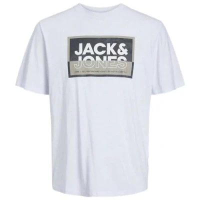 Abbildung von JACK &amp; JONES Herren T Shirt Jcologan Tee Ss Crew Neck Ss24 Jnr, Weiß, 140
