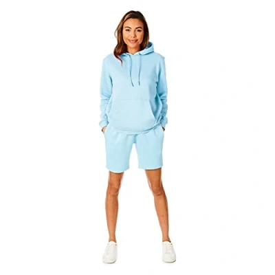 Abbildung von Light &amp; Shade LSLSWT005 Super Soft Touch Loungewear Kapuzen Sweatshirt Oberteil für Damen, Aquamarin, XS