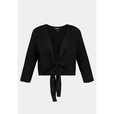Abbildung von Ulla Popken Damen Shirt Bolero Tight, Schwarz, 46