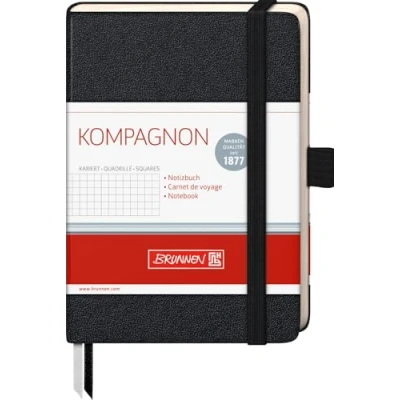 Abbildung von Brunnen 105521805 Notizbuch Kompagnon Klassik (Hardcover, 9,5 x 12,8 cm, kariert, 192 Seiten) 1 Stück, schwarz