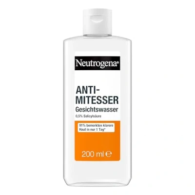 Abbildung von Neutrogena Anti Mitesser Gesichtswasser, Porenreiniger mit Salicylsäure für unreine Haut, öl und silikonfrei, 200ml