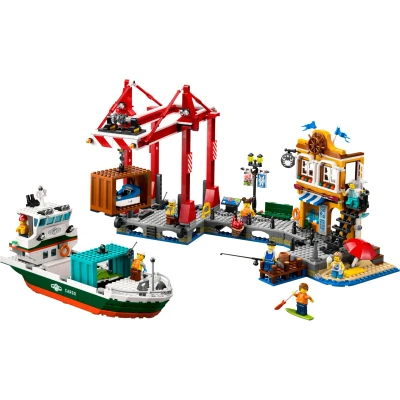Abbildung von LEGO City 60422 Hafen mit Frachtschiff