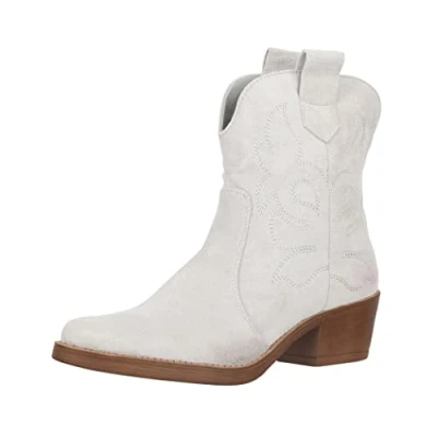 Abbildung von Elara Cowboy/Bikerstiefelette, Damen, Größe: 40, Grau Schuhe