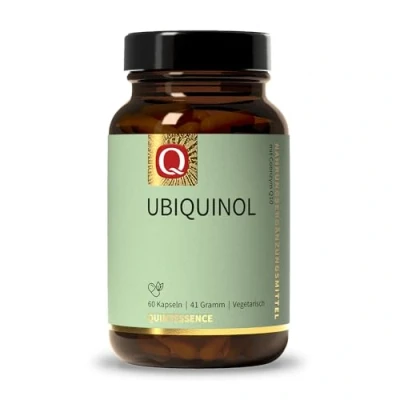 Abbildung von Quintessence Ubiquinol Kapseln 60 Stk. Bioaktive Coenzym Q10 aus Kaneka 100 mg, Natürlich ohne Zusätze, Produziert in Österreich