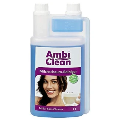 Abbildung von AmbiClean Universal Milchschaumreiniger, Milchsystemreiniger, Milchaufschäumer Reiniger Made in Germany Für Jura, Siemens, Delonghi, Krups, Melitta, Bosch uvm. 1x 1 Liter