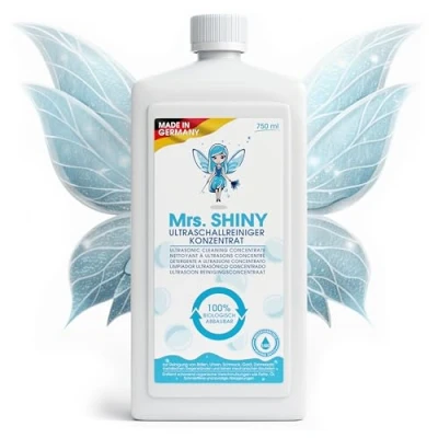 Abbildung von Mrs. SHINY Ultraschallreiniger Konzentrat Für Brillen, Schmuck, Gebiss und mehr alle Ultraschallreinigungsgeräte Ultrasonic Cleaner 750 ml