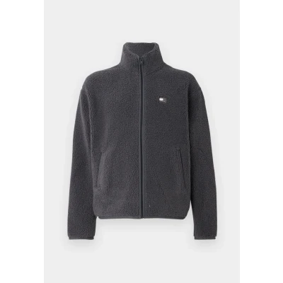Abbildung von Tommy Jeans Sweatjacke »TJM BADGE TEDDY«, Relaxed fit, Teddy Fleece, Stehkragen