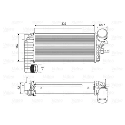 Abbildung von VALEO 818604 Ladeluftkühler ohne AGR Ventil FORD: FOCUS 3 Turnier