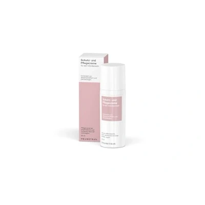 Abbildung von Phametra Schutz und Pflegecreme für den äußeren Intimbereich 50 ml im Airless Spender Medizinische Intimpflege bei trockener, gereizter oder geröteter Haut dermatologisch bestätigt