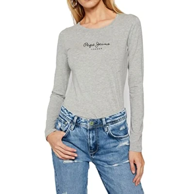 Abbildung von Pepe Jeans NEW Virginia Langarmshirt, Damen, Größe: XXS, Grey