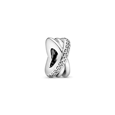 Abbildung von PANDORA Moments Funkelnde &amp; Polierte Linien Zwischenelement Sterling Silber 791994CZ