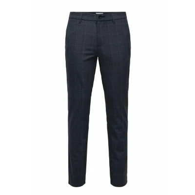 Abbildung von ONLY &amp; SONS Herren ONSBRAD Life Slim 0184 Pant Chinohose, Dress Blues/Checks:, 30 W/32 L
