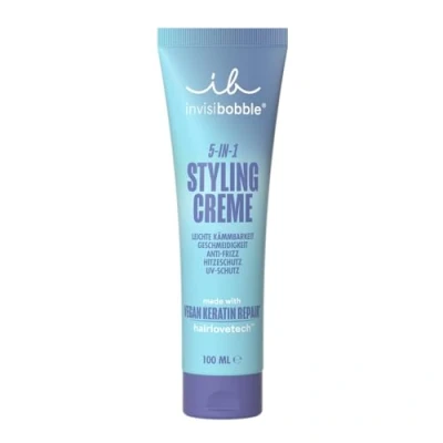Abbildung von invisibobble 5 in 1 Styling Creme, Hitzeschutz, UV Schutz, Frizz Kontrolle, leichte Kämmbarkeit, vegan, für alle Haartypen, 150ml