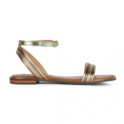 Abbildung von Geox Damen D Sozy Plus F Flat Sandal, SAGE/LT Gold, 40 EU