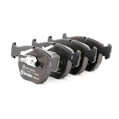 Abbildung von BREMBO P 06 021 Bremsbelagsatz für Verschleißwarnanzeiger vorbereitet mit Kolbenclip ohne Zubehör BMW: X5, 5 Saloon, Touring