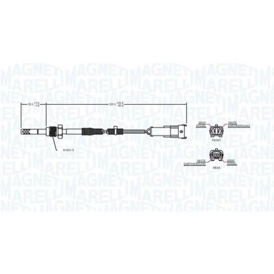 Abbildung von MAGNETI MARELLI 172000043010 Sensor, Abgastemperatur OPEL: Zafira B, Signum CC, Astra H Caravan