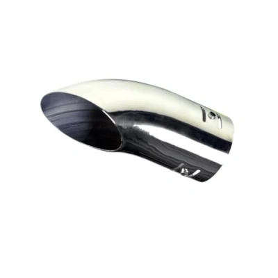 Abbildung von AutoStyle AS 765 Auspuffblende 70mm chrom gebogen Stahl 170mm 63mm