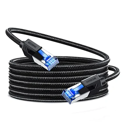 Abbildung von UGREEN Cat 8 LAN Kabel 40Gbps 2000MHz Superschnell Netzwerkkabel POE RJ45 Ethernet Wlankabel kompatibel mit PS5/4, Steam Deck, Xbox, Switch, Router, Modem(10M)