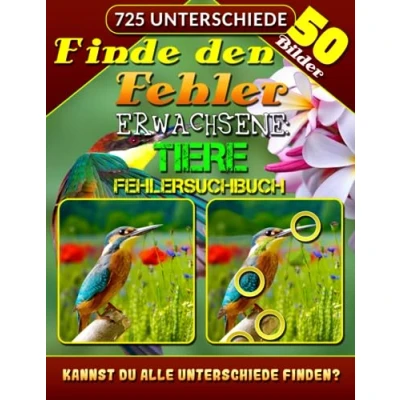 Abbildung von Finde den Fehler Erwachsene Fehlersuchbuch: Buch die Unterschiede. Bilderrätsel. Erkenne Unterschied und Steige Jetzt auf!