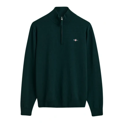 Abbildung von GANT Superfine Halfzip Strickpullover, Herren, Größe: Medium, Tartan green