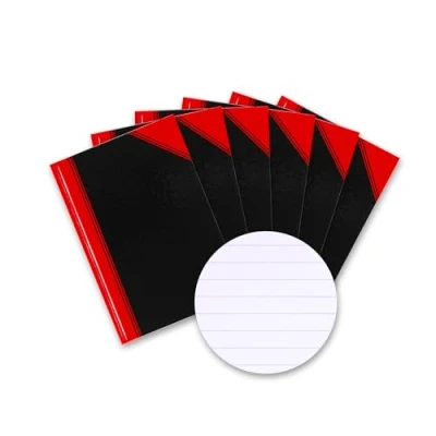 Abbildung von Bantex Notizbuch A6 liniert, 192 Seiten, 70 g/m², Hardcover, schwarz, 6 Stück