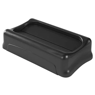 Abbildung von Rubbermaid Commercial Products Slim Jim Deckeleinheit für Recyclingstation Flaschen, schwarz, 1