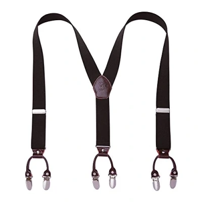 Abbildung von KANGDAI Herren Hosenträger 6 Clips Heavy Duty Men Braces Y Zurück 20 Farben Durable Elastic Verstellbare Starke Metall