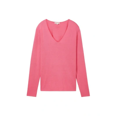 Abbildung von TOM Tailor Vneck Strickpullover, Damen, Größe: XS, Carmine pink