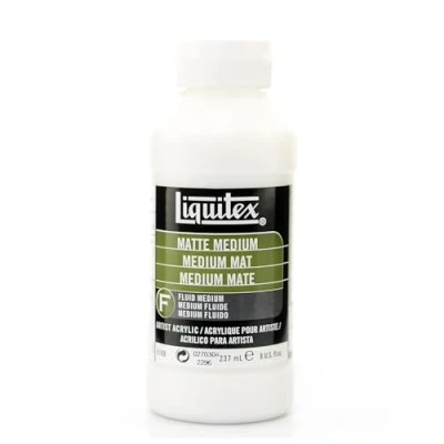 Abbildung von Liquitex 5108 Professional mattes Medium für Acrylfarben, verleiht Farben eine seidenmatte Oberfläche und reduziert den Glanz, flüssig 237ml Flasche