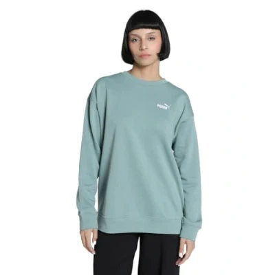 Abbildung von Puma Small LOGO Relaxed CREW Sweatshirt, Damen, Größe: Medium, Green moon