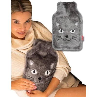 Abbildung von soxo Lustige Wärmflasche Mit Bezug Geschenk Für Frauen Männer Geschenke Lustig Wärmeflasche Katze 2