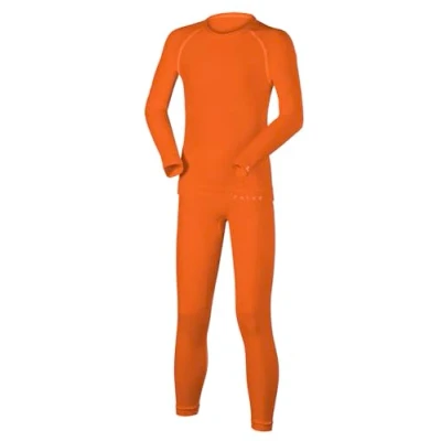 Abbildung von FALKE Unisex Kinder Baselayer Set Maximum Warm K UW Funktionsmaterial schnelltrocknend 1 Stück, Orange (Dutch 8041), 146 152