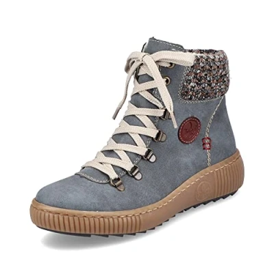Abbildung von Rieker Snowboot/Winterstiefel, Damen, Größe: 36, Jeans/terra/wine Schuhe