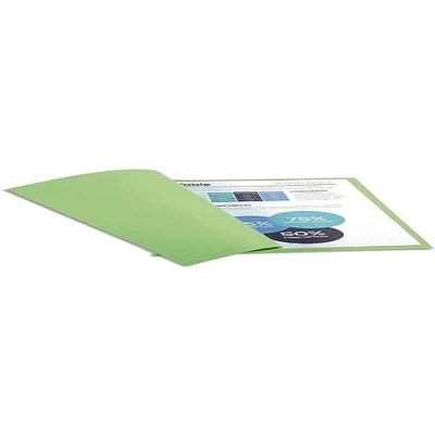 Abbildung von Exacompta 410004E Packung (mit 100 Aktendeckeln Forever, aus Recycling Karton 250 g, DIN A4, 21 x 29,7 cm) giftgrün