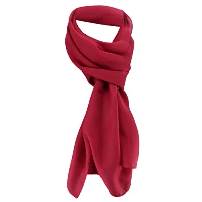 Abbildung von TigerTie Damen Chiffon Halstuch rot bordeaux Uni Gr. 160 cm x 36 Schal
