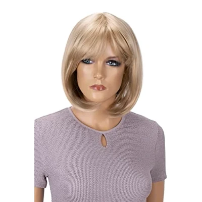Abbildung von CAISHA Perücke Bob Kurzhaar Cosplay Theater Show Hitzebeständig Synthetik Glatt Hellblond SH032t