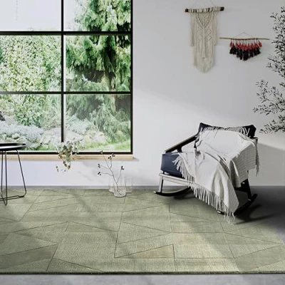 Abbildung von Villeroy &amp; Boch Wollteppich »Ursule«, rechteckig, 10 mm Höhe, Läufer, handgewebt, Wolle, Natur, Wohnzimmer, Geometrie, Boho