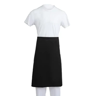 Abbildung von Whites Chefs Apparel A968 Regular Waist Schürzen, Teflon beschichtet, Polyester Baumwoll , 76,2 cm lang x 91,4 breit, schwarz