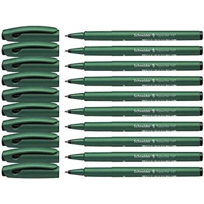 Abbildung von Schneider 1471 Topwriter 147 Faserschreiber (Hartfaserspitze, Strichstärke 0,6 mm) 10er Pack, schwarz