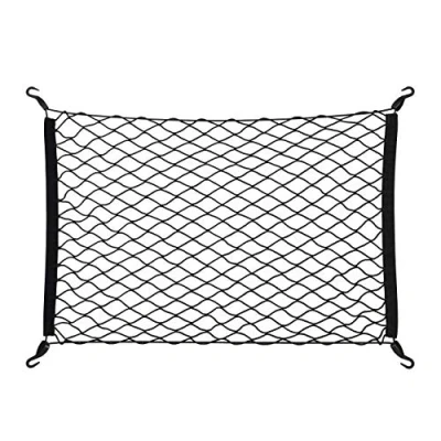 Abbildung von Relaxdays Gepäcknetz, 80x62 cm, Spannnetz fürs Auto, elastisch, Kofferraumnetz zur Ladungssicherung, universal, schwarz