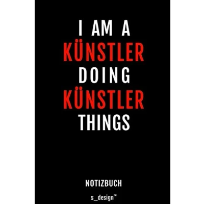Abbildung von Notizbuch für Künstler: Originelle Geschenk Idee [120 Seiten liniertes blanko Papier]