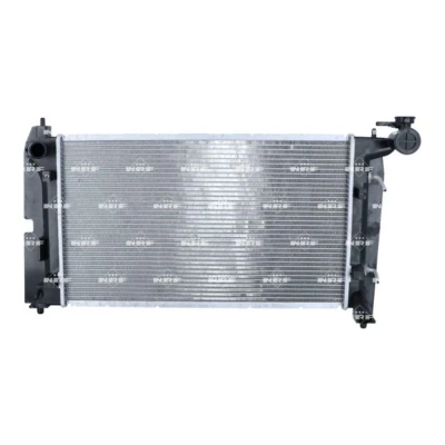 Abbildung von NRF 53325 Kühler, Motorkühlung Aluminium 600 348 16 mit Anbauteilen Kühlrippen gelötet TOYOTA: Corolla IX Saloon, Verso
