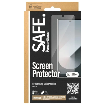 Abbildung von Samsung Galaxy Z Fold 6 Panzerglas PanzerGlass SAFE Ultra Wide Fit Screenprotector Displayschutz für das