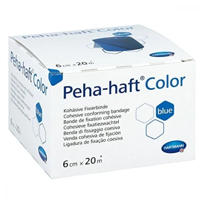 Abbildung von Peha Haft Color Fixierbinde latexf.10 cmx20 m blau