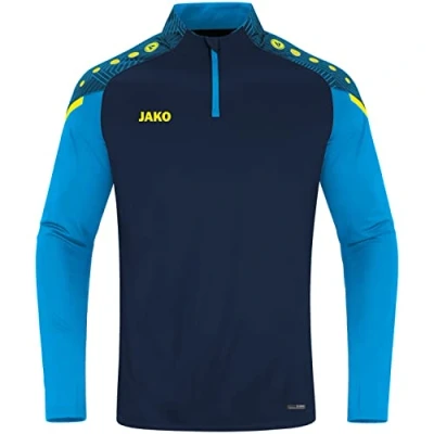 Abbildung von JAKO Ziptop Performance Unisex Fleecepullover für Kinder, Größe: 140, Marine/jako blau