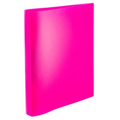 Abbildung von HERMA Ringbücher A4 Neon Pink Rosa Transluzent Set, 3 Stück, schmal, 2 Ringe, 25 mm breit, Ringordner aus Kunststoff mit Niederhalter für Kinder, Jungen und Mädchen